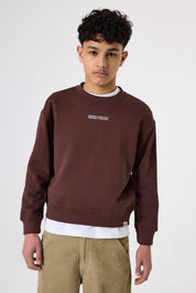 Sweatshirt aus Baumwolle - 4154-mahogany - Braun