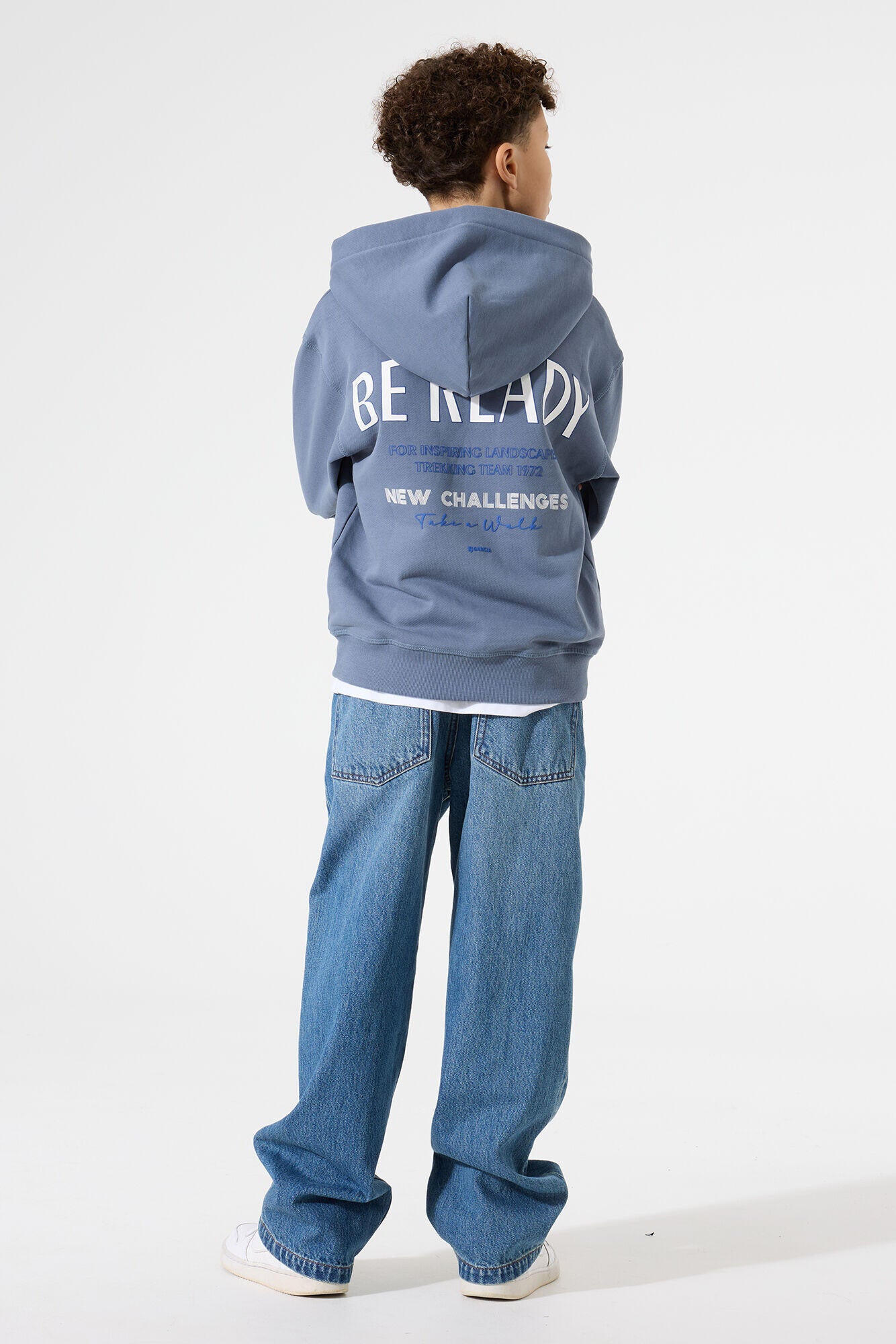 Sweathoodie aus Baumwolle - 4708-jay blue - Blau