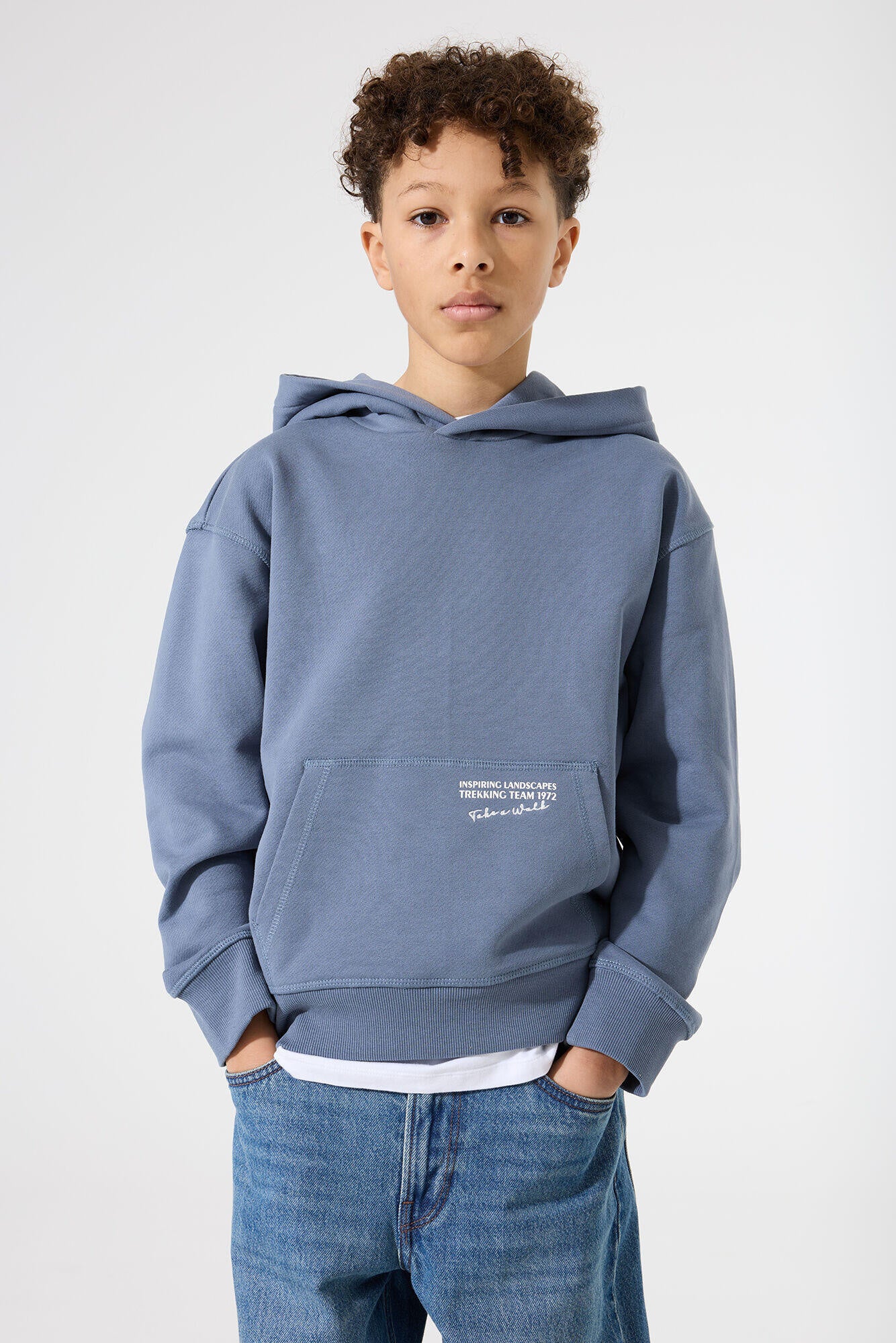 Sweathoodie aus Baumwolle - 4708-jay blue - Blau