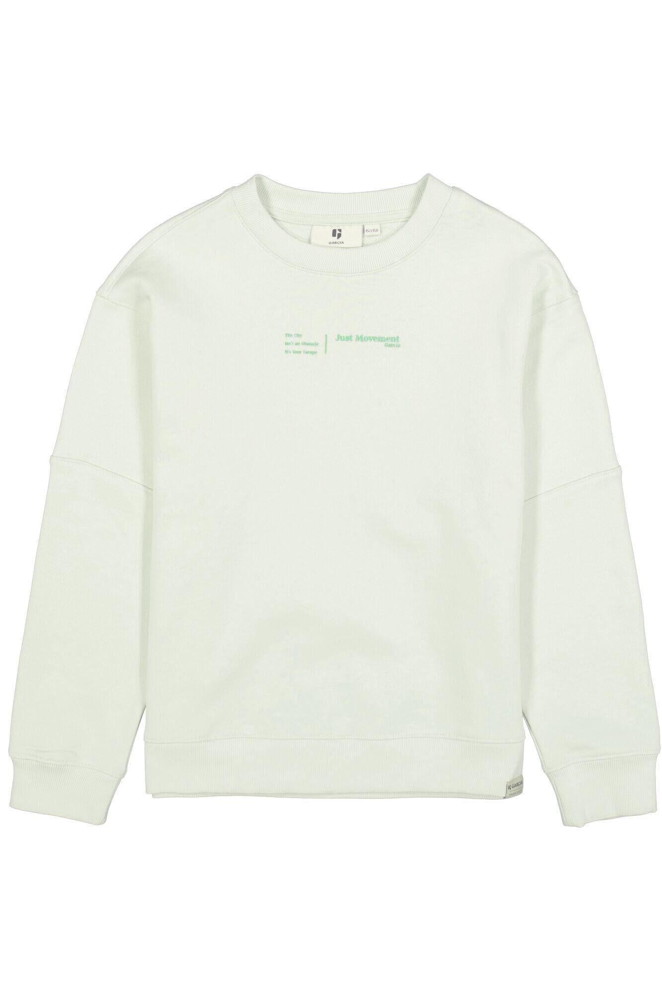Sweatshirt aus Baumwolle - 6727-milky green - Grün