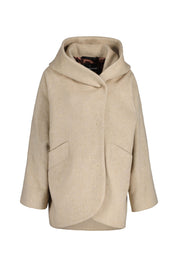 Wolljacke GLENN mit Kapuze - 2250-sand - Beige