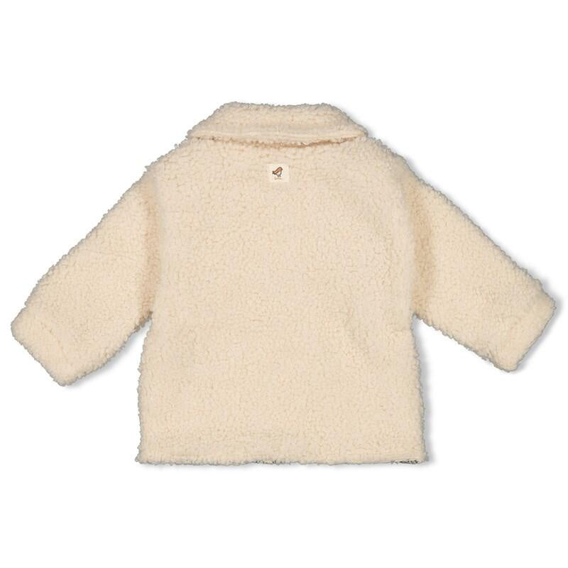 Teddy-Jacke mit aufliegendem Kragen - 600-Natur - Creme