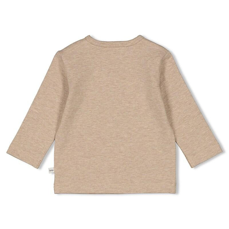 Langarmshirt aus Bio-Baumwolle - 730-Taupe Melange - Braun