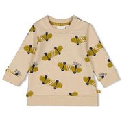 Sweatshirt mit Print - 450-Sand - Beige