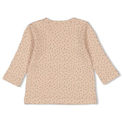 Langarmshirt CUTE COOKIE gepunktet - 450-Sand - Braun