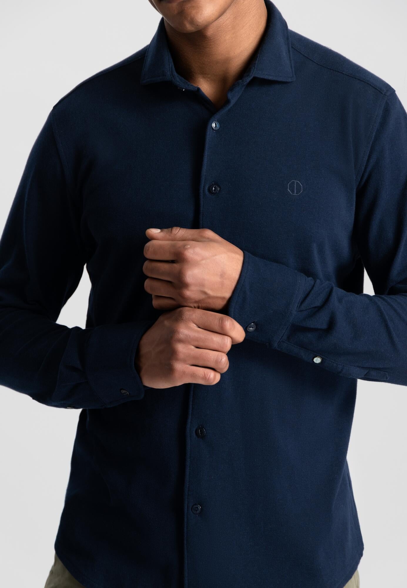 Freizeithemd Slim Fit - 649-Dk. Navy - Blau