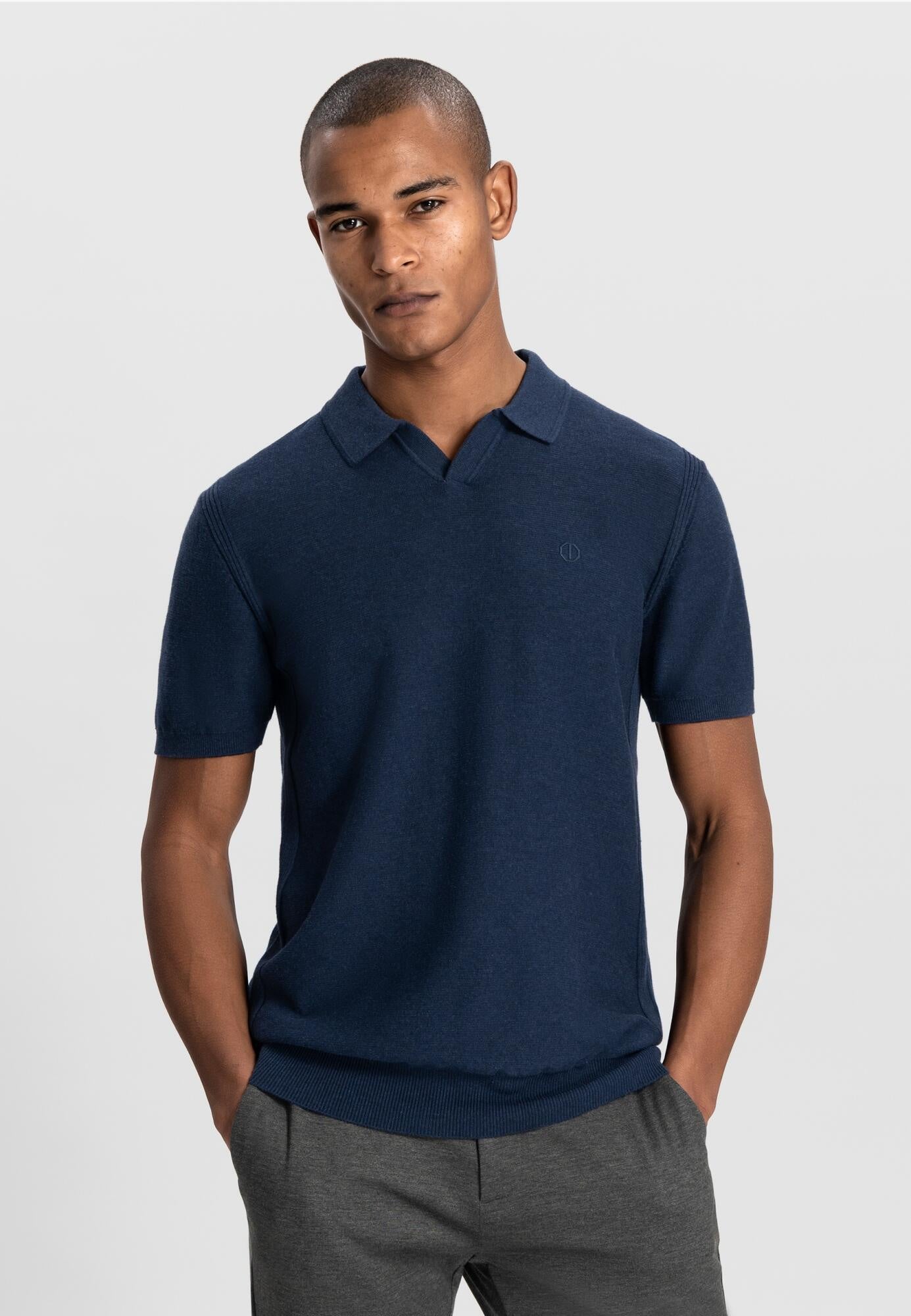 Polo Shirt - 649-Dk. Navy - Blau