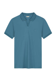 T-Shirt aus Baumwolle - 699-Provincial Blue - Blau