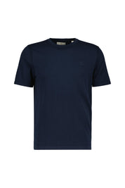 T-Shirt aus Strick - 649-Dk. Navy - Blau