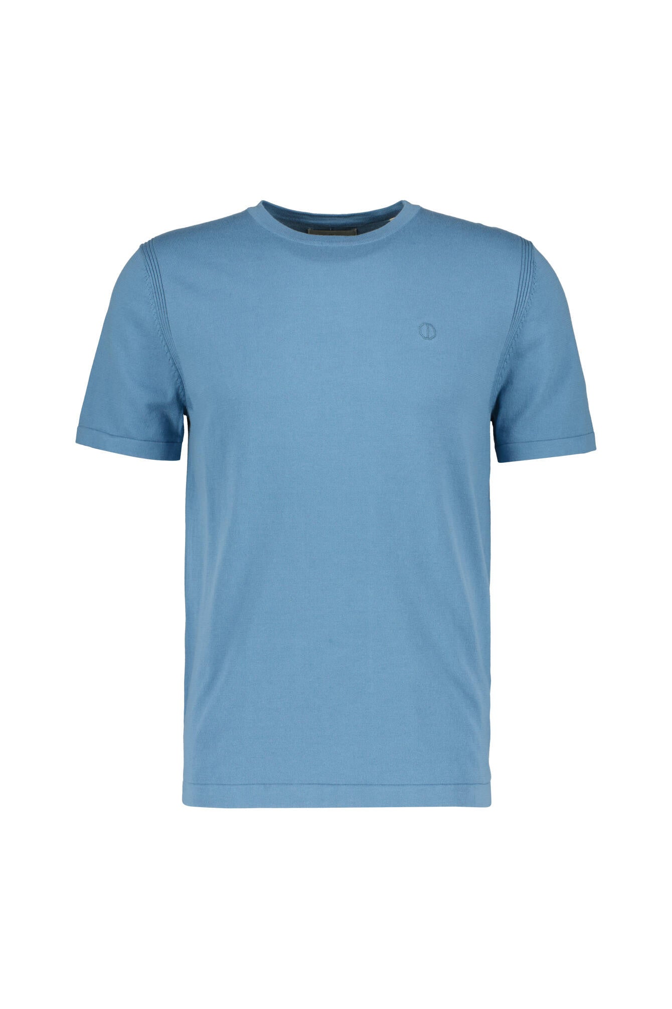 T-Shirt aus Strick - 699-Provincial Blue - Blau