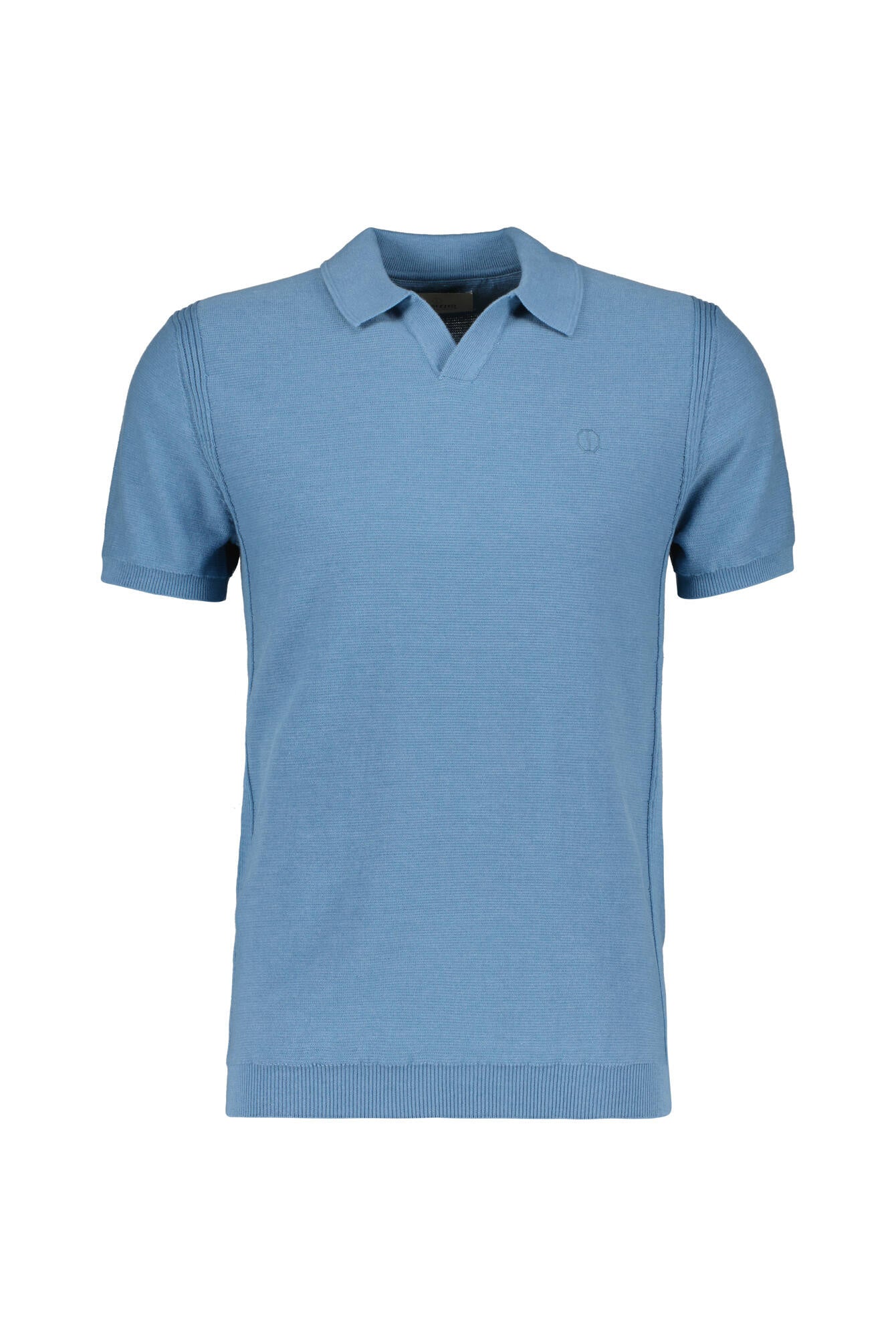 Poloshirt aus Strick - 699-Provincial Blue - Blau