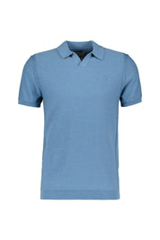 Poloshirt aus Strick - 699-Provincial Blue - Blau