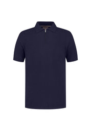 Poloshirt aus Baumwoll-Bouclé - 649-Dk. Navy - Blau