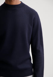 Strickpullover aus Baumwollmix - 649-Dk. Navy - Blau