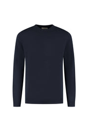 Strickpullover aus Baumwollmix - 649-Dk. Navy - Blau