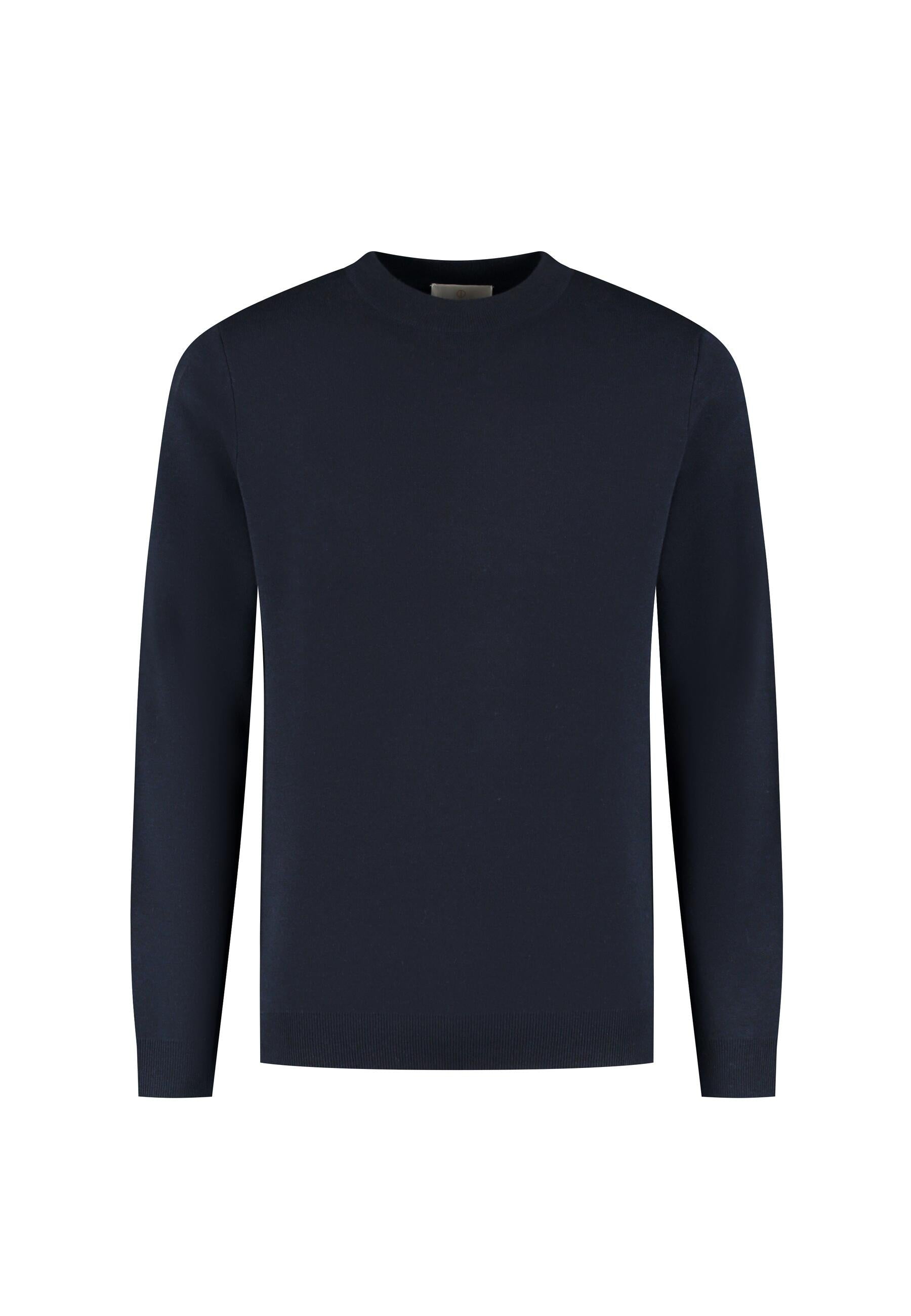 Strickpullover aus Baumwollmix - 649-Dk. Navy - Blau