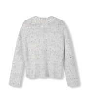 Melierter Strickpullover - 4001-light grey melee - Grau