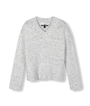 Melierter Strickpullover - 4001-light grey melee - Grau