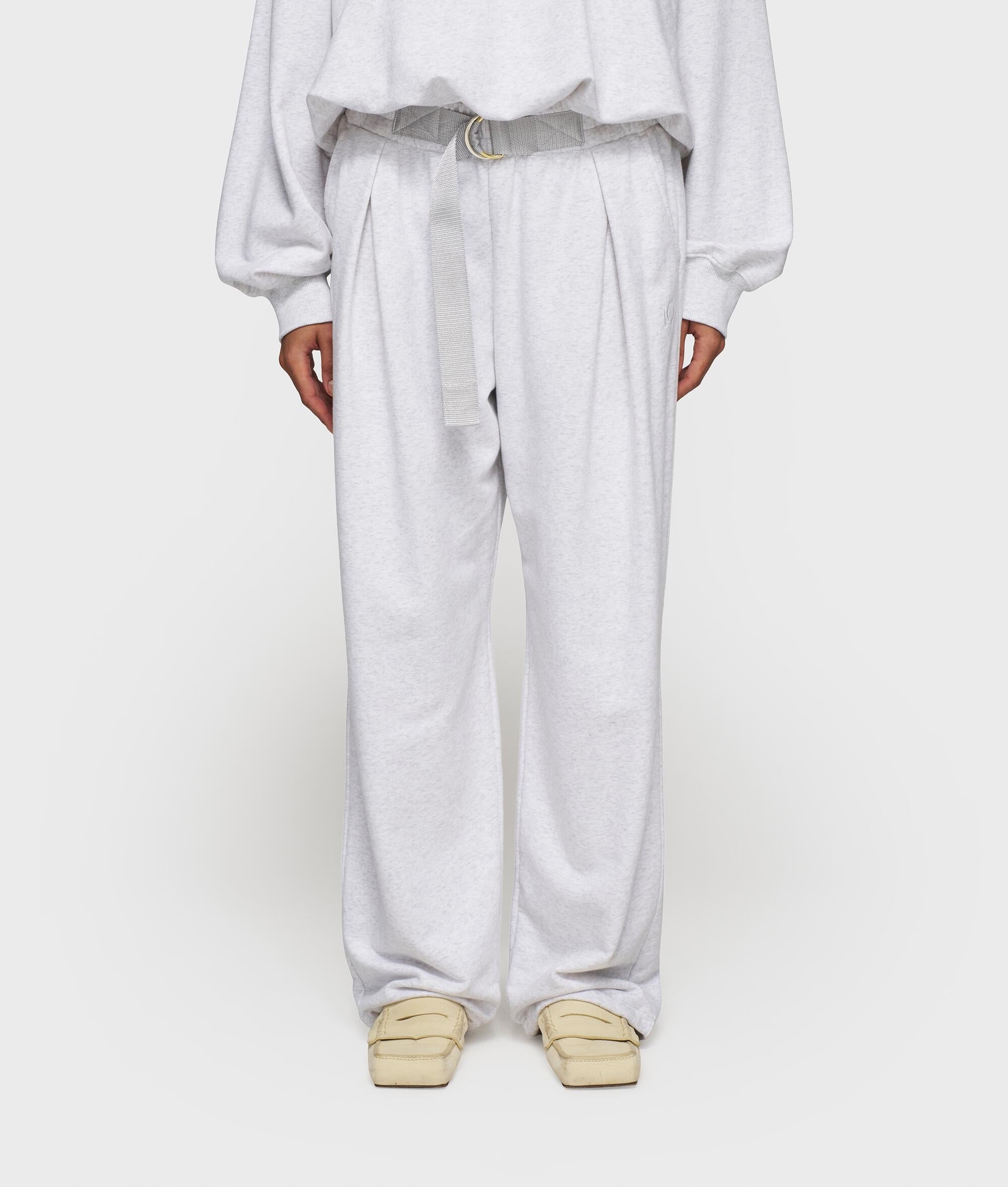 Joggpants Relaxed Fit - 4024-white grey melee - Grau