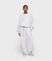 Joggpants Relaxed Fit - 4024-white grey melee - Grau