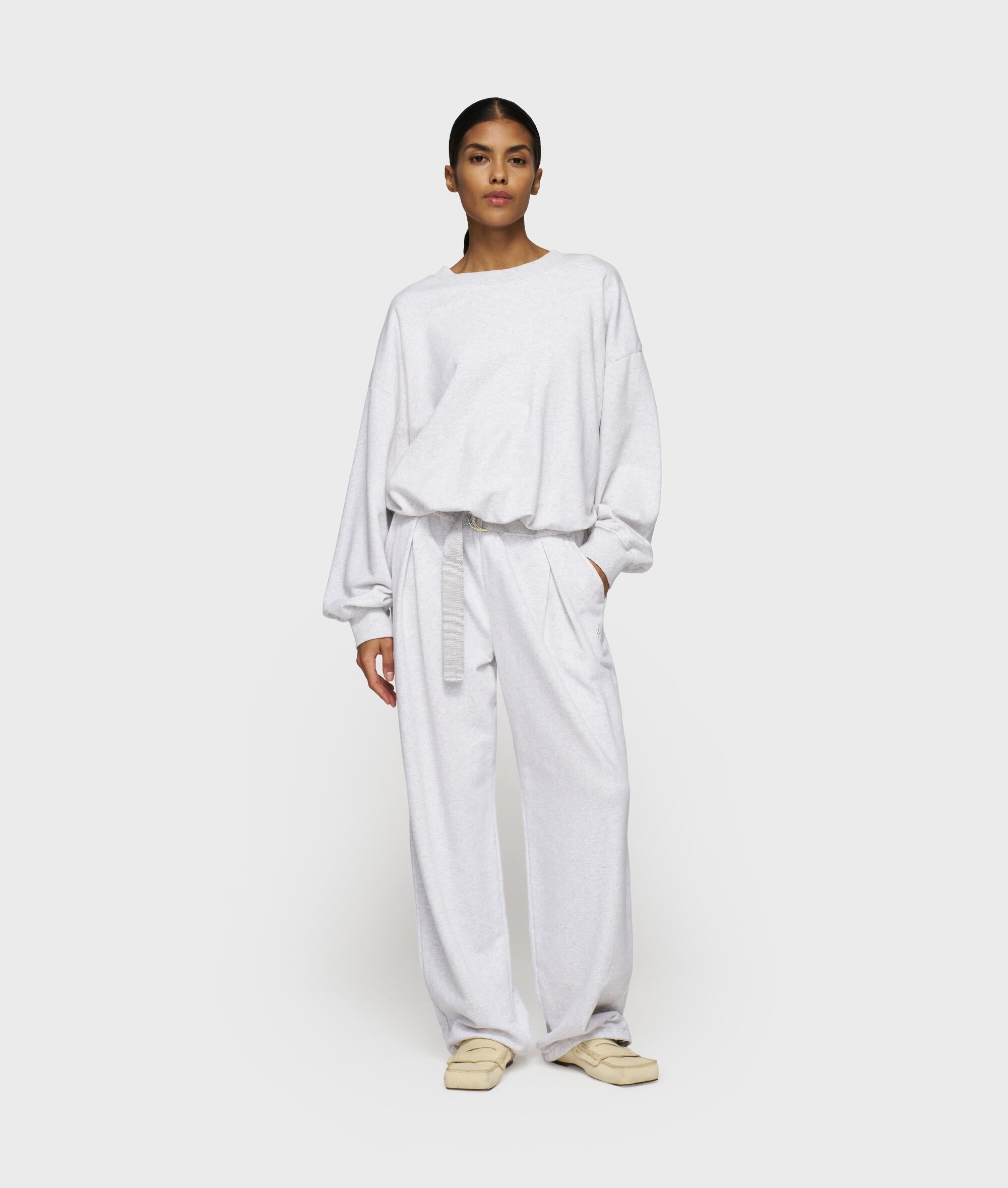 Joggpants Relaxed Fit - 4024-white grey melee - Grau