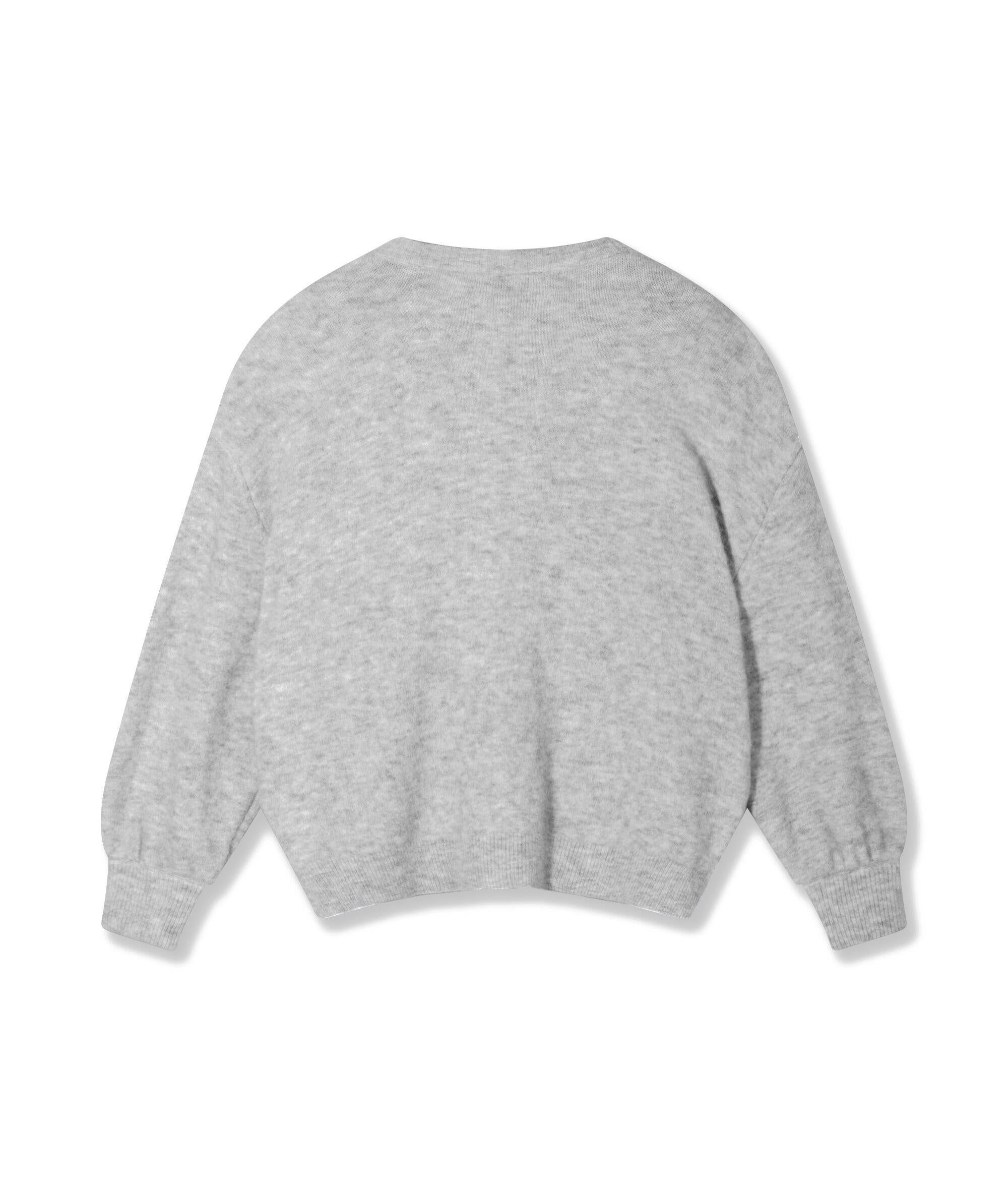 Cardigan aus Woll-Mix - 4001-light grey melee - Grau