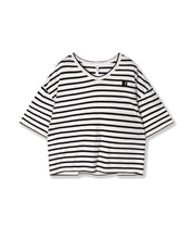T-Shirt aus Bio-Baumwolle - 3006-ecru/black - Creme