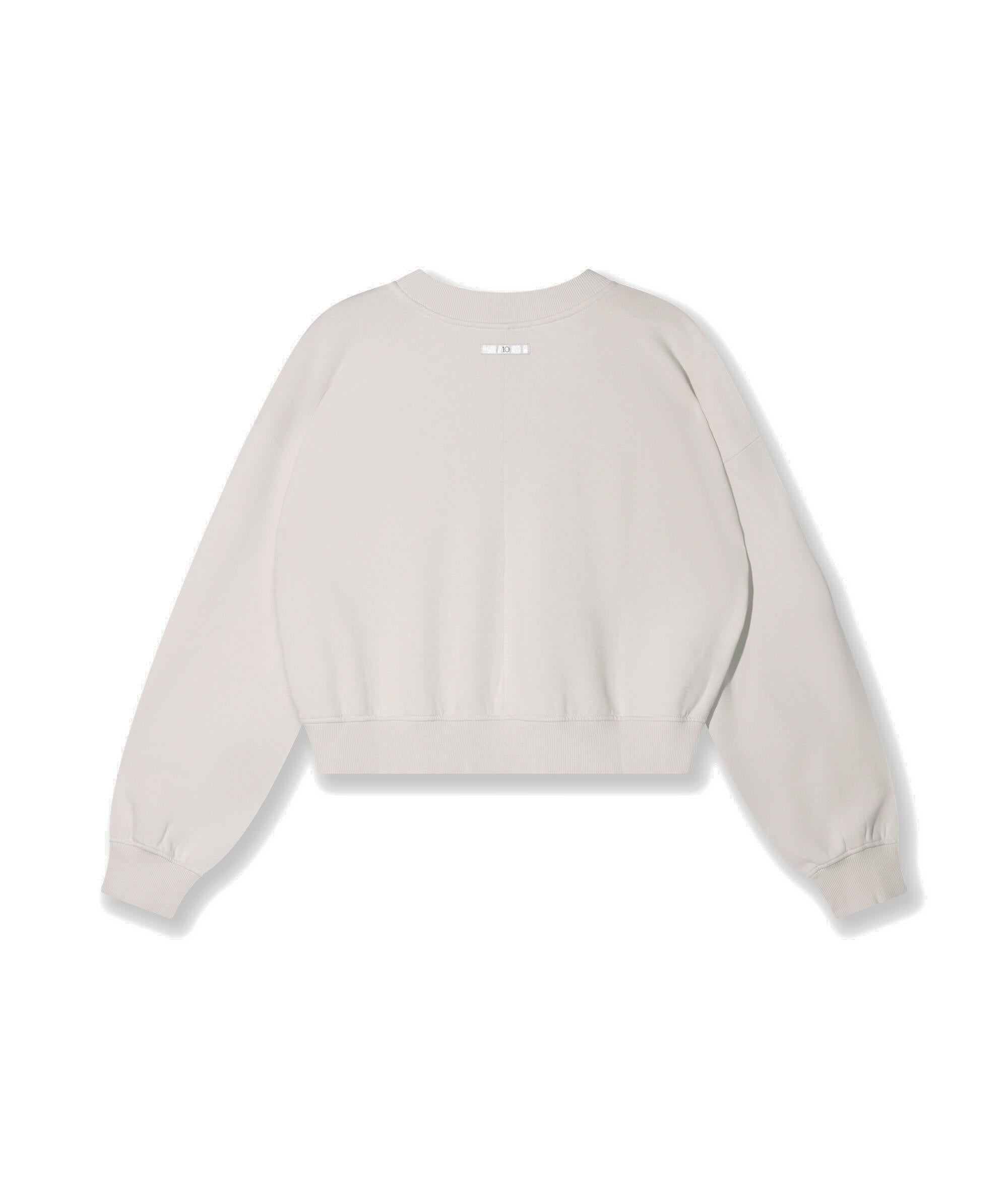 Sweatshirt cropped aus Baumwolle - 1306-cleansing kit - Beige