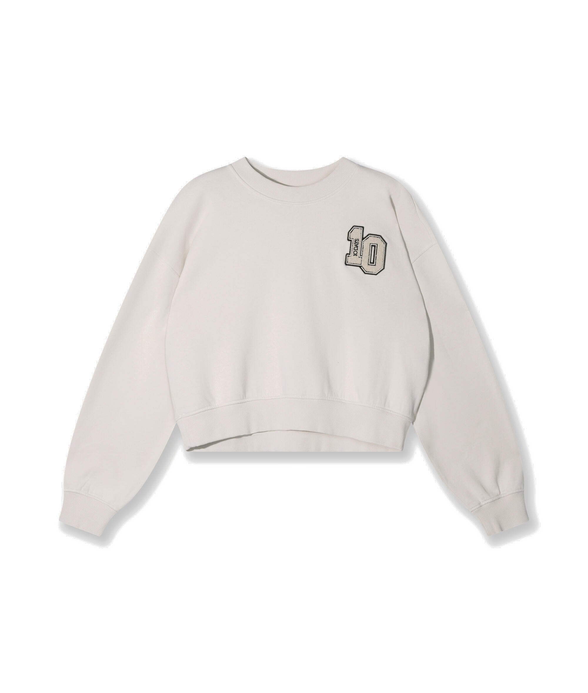 Sweatshirt cropped aus Baumwolle - 1306-cleansing kit - Beige