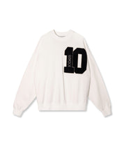 Sweatshirt oversized aus Baumwolle - 1002-ecru - Creme