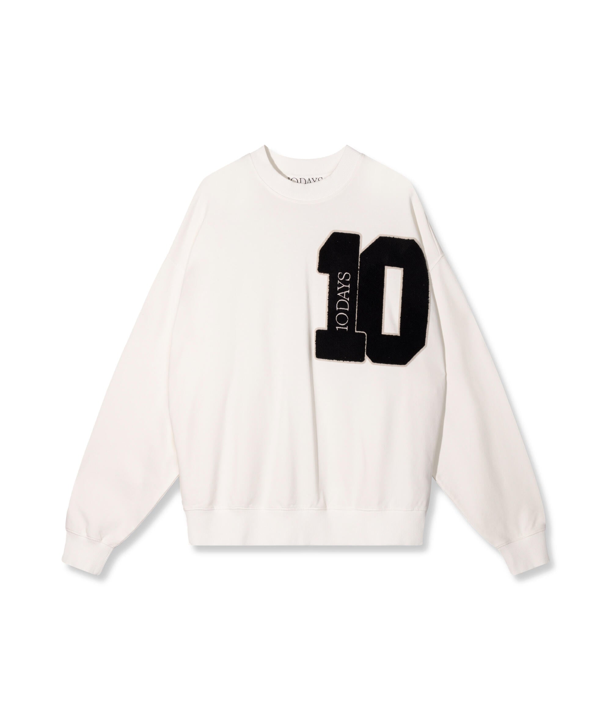 Sweatshirt oversized aus Baumwolle - 1002-ecru - Creme