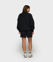 Sweatshirt oversized aus Baumwolle - 1012-black - Schwarz
