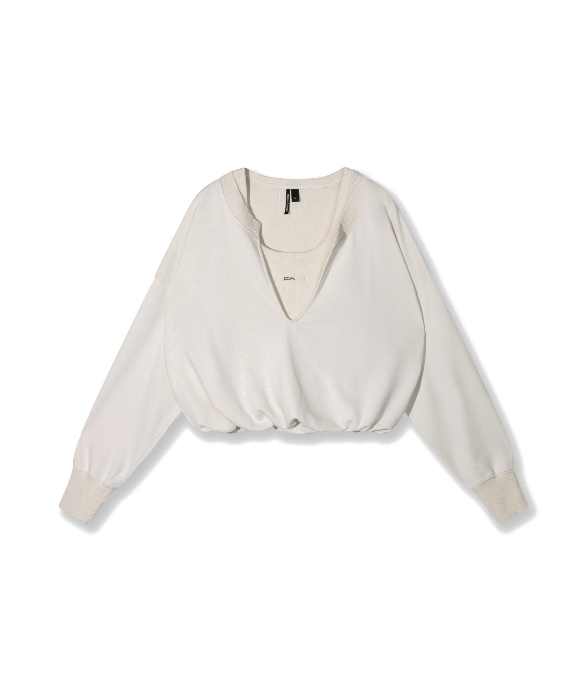 Sweatshirt aus Baumwollmix - 1306-cleansing kit - Creme