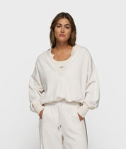 Sweatshirt aus Baumwollmix - 1306-cleansing kit - Creme