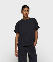 T-Shirt aus Baumwolle - 1311-dark navy - Blau