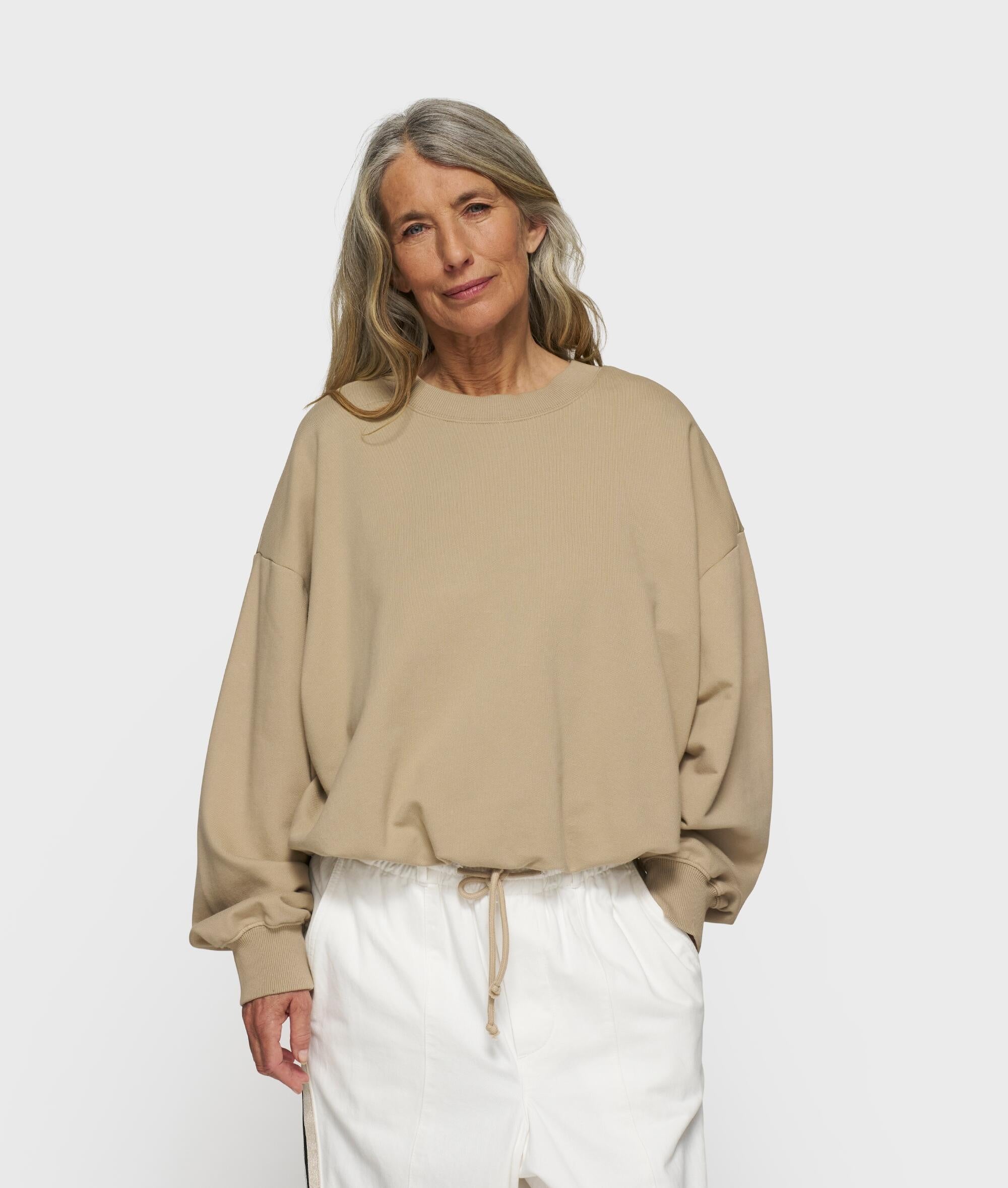 Sweatshirt aus Baumwolle - 1130-earth - Beige