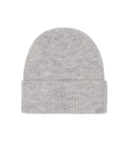 Strickmütze aus Alpakamix - 4001-light grey melee - Grau
