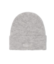 Strickmütze aus Alpakamix - 4001-light grey melee - Grau