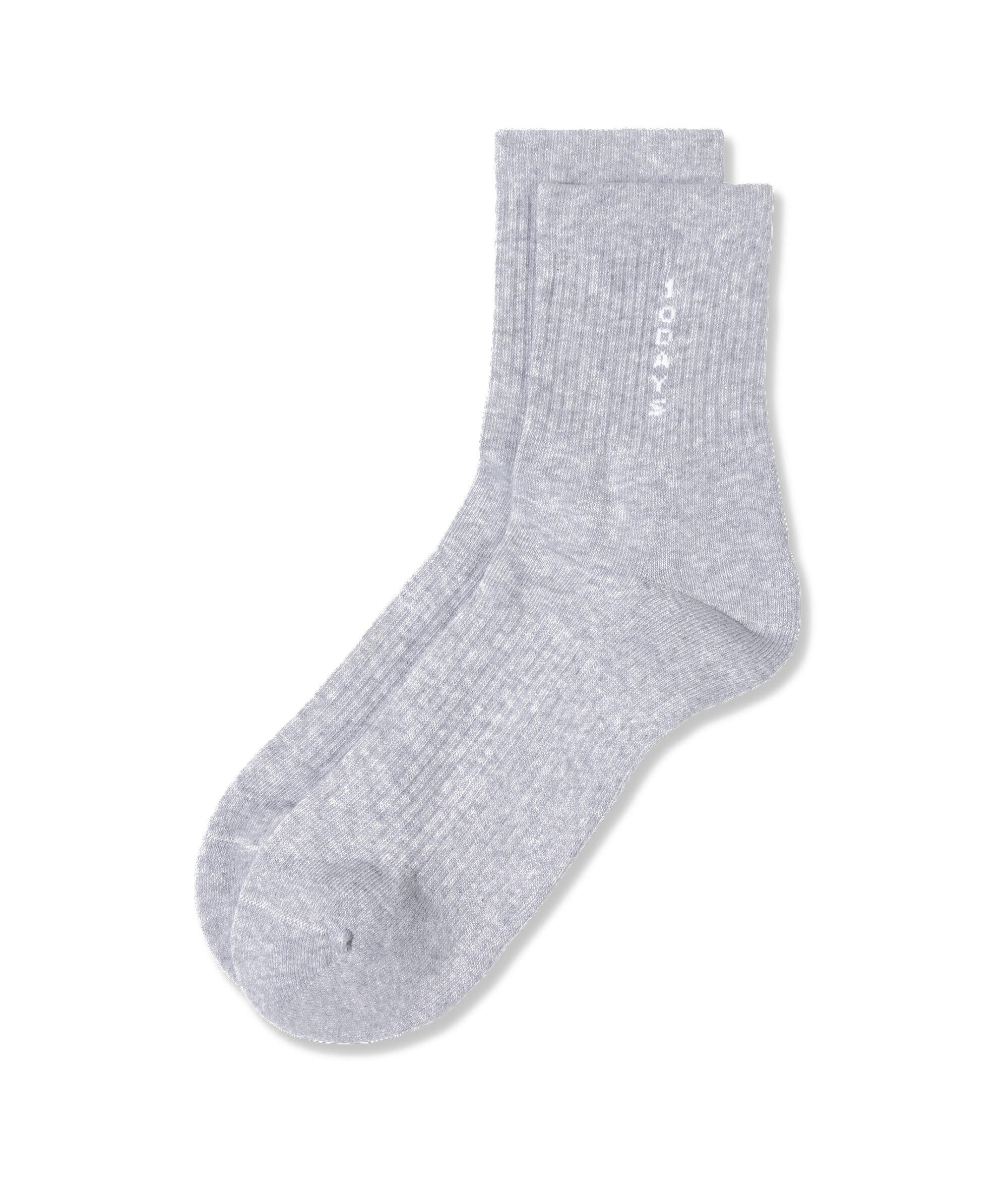 Socken aus Baumwollmix - 4024-white grey melee - Grau