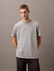T-Shirt aus Baumwolle - CKM-BLUE - Grau