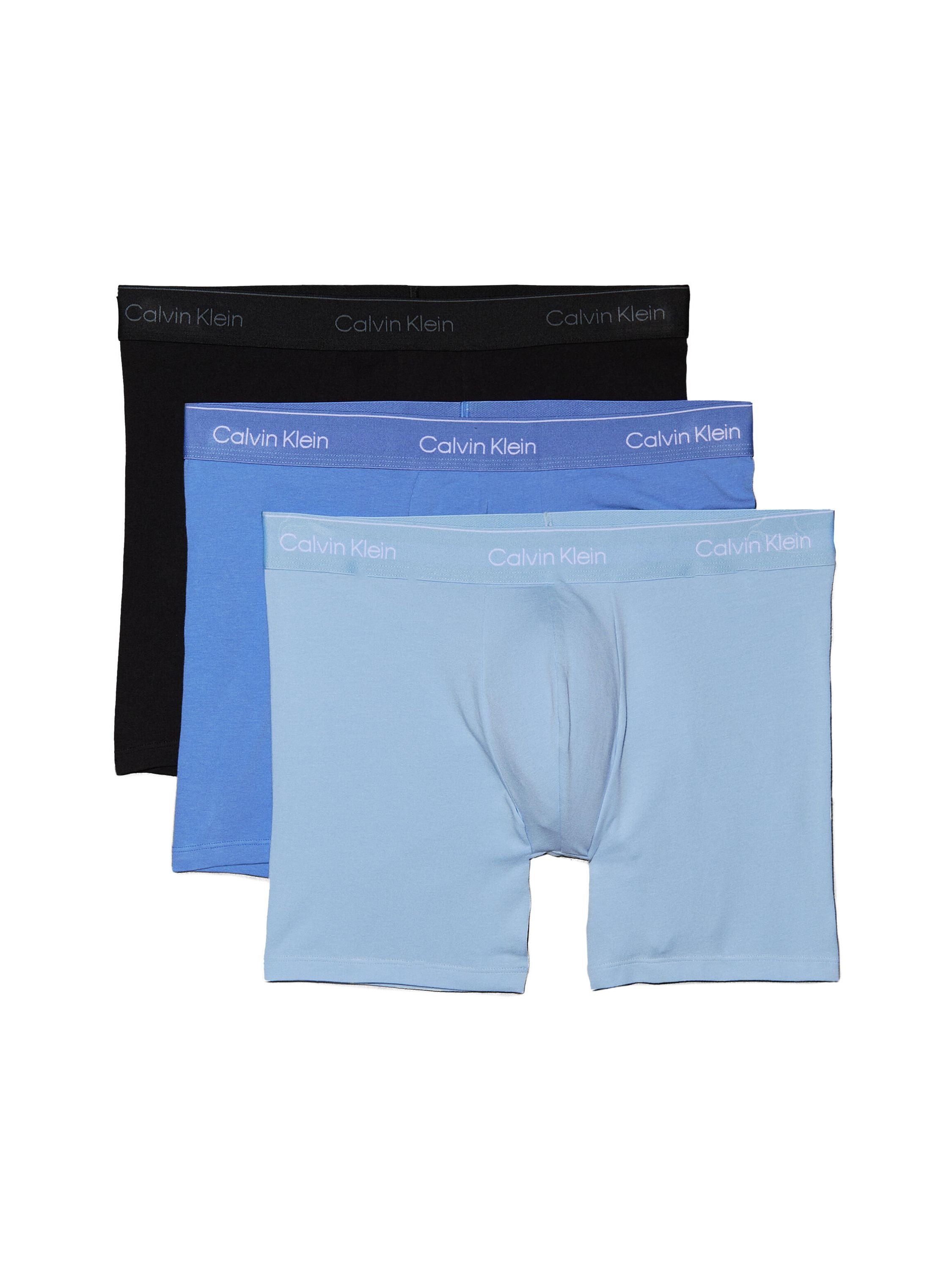 Box Brief 3er-Pack aus Baumwolle - W8O-BLUE - Blau