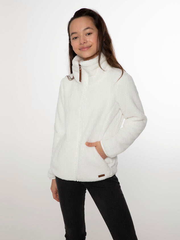 Fleecejacke RIRI JR - 401-Seashelloffwhite - Weiß