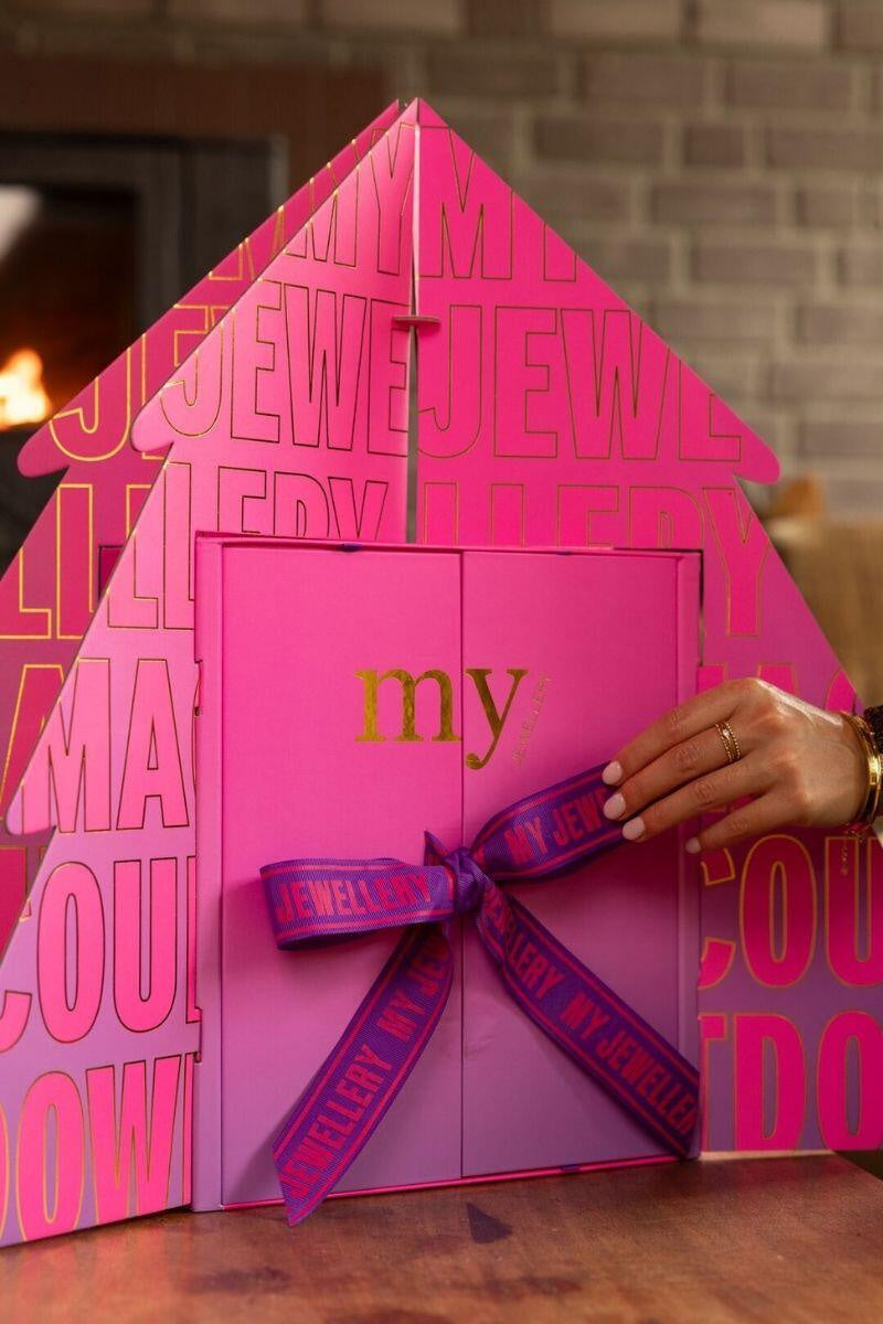 Adventskalender im Weihnachtsbaum-Design - 1200 - Pink