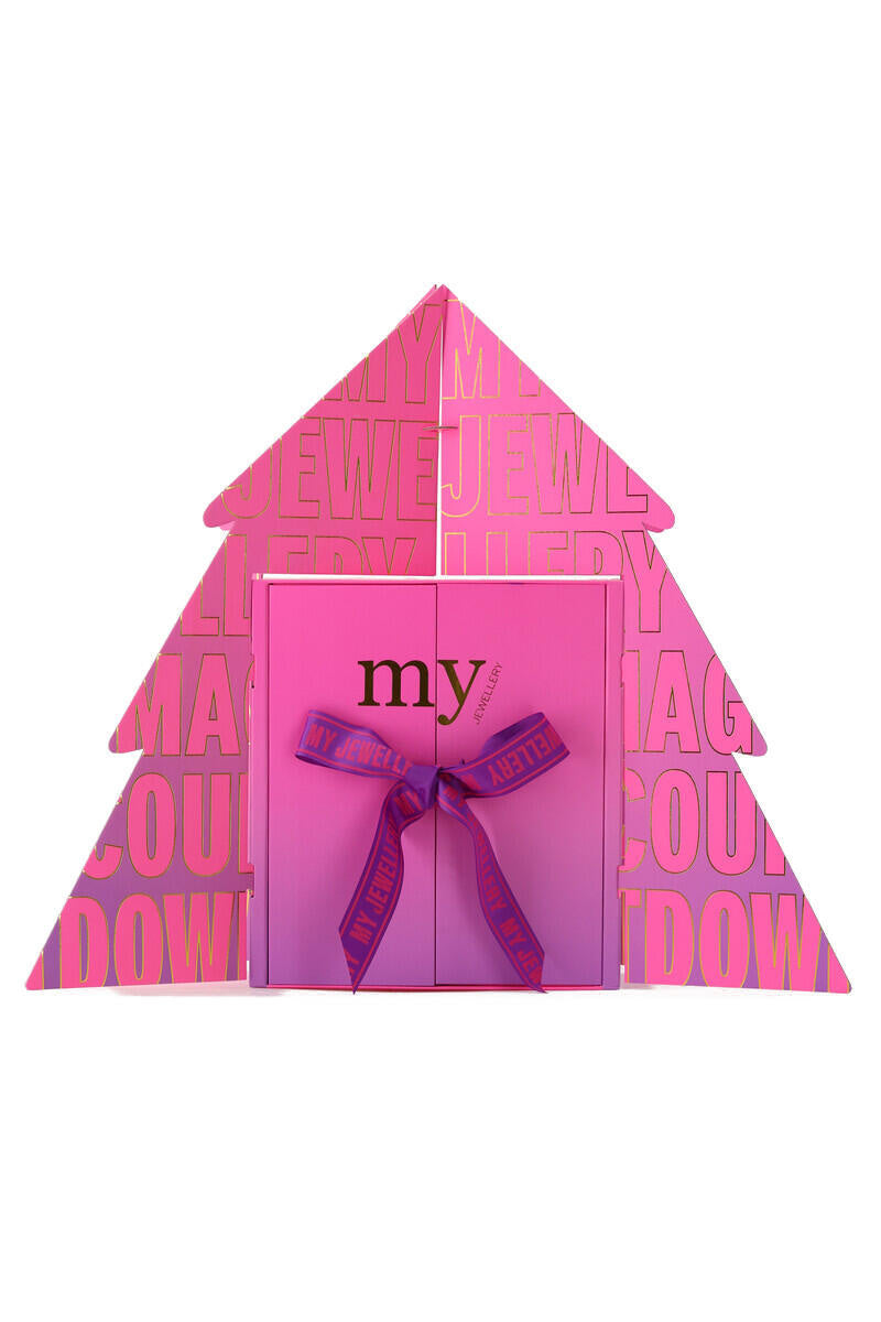 Adventskalender im Weihnachtsbaum-Design - 1200 - Pink