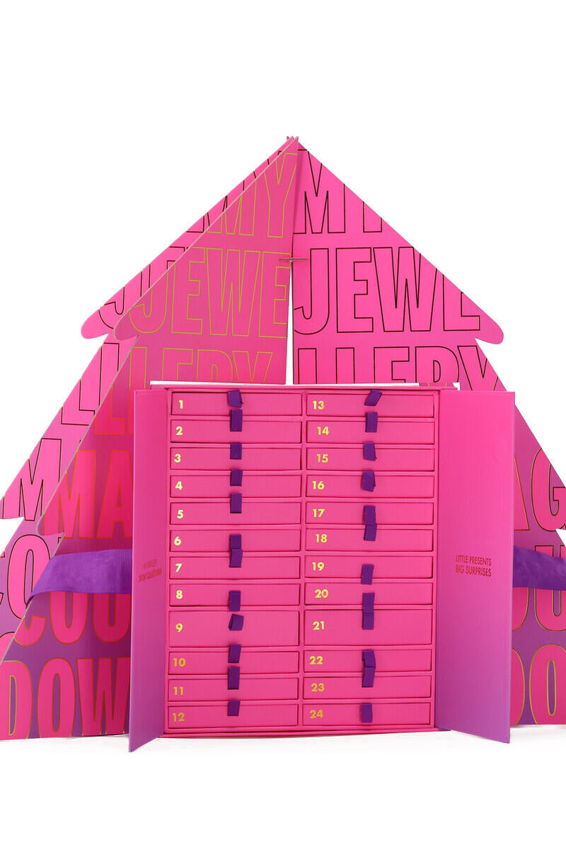 Adventskalender im Weihnachtsbaum-Design - 1200 - Pink