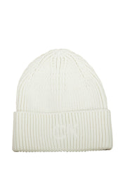 Ripp-Mütze mit Logo-Stick - YAL-WHITE - Weiß