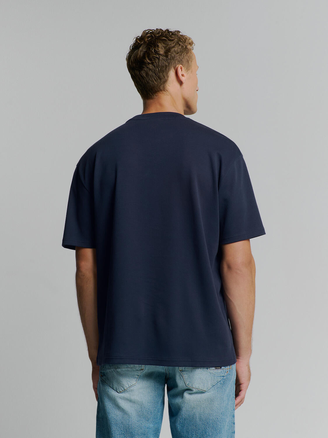 T-Shirt aus Baumwolle - 096-Deep Blue - Blau