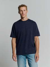 T-Shirt aus Baumwolle - 096-Deep Blue - Blau