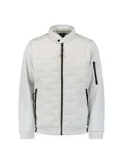 Hybrid-Jacke mit Stehkragen - 017-Chalk - Grau