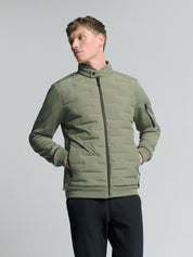 Hybrid-Jacke mit Stehkragen - 177-Light Army - Grün